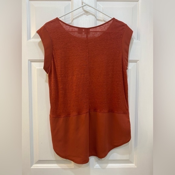 Catherine Malandrino 100% Linen Sleeveless Blouse Lightweight Top Women's Sz L - Picture 2 of 6